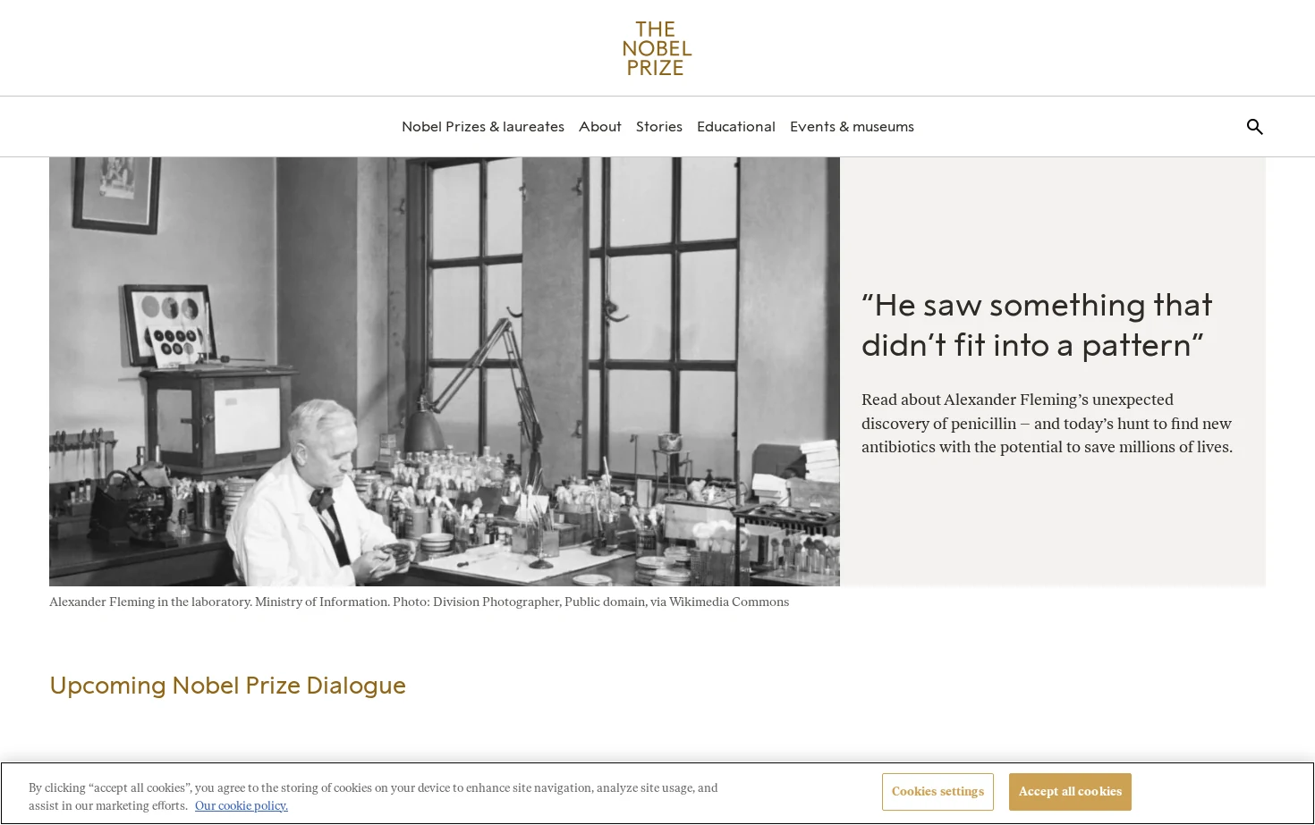 NobelPrize.org 页面快照